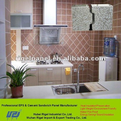 Lightweight and Fireproof Decorative Concrete Panels for Kitchen